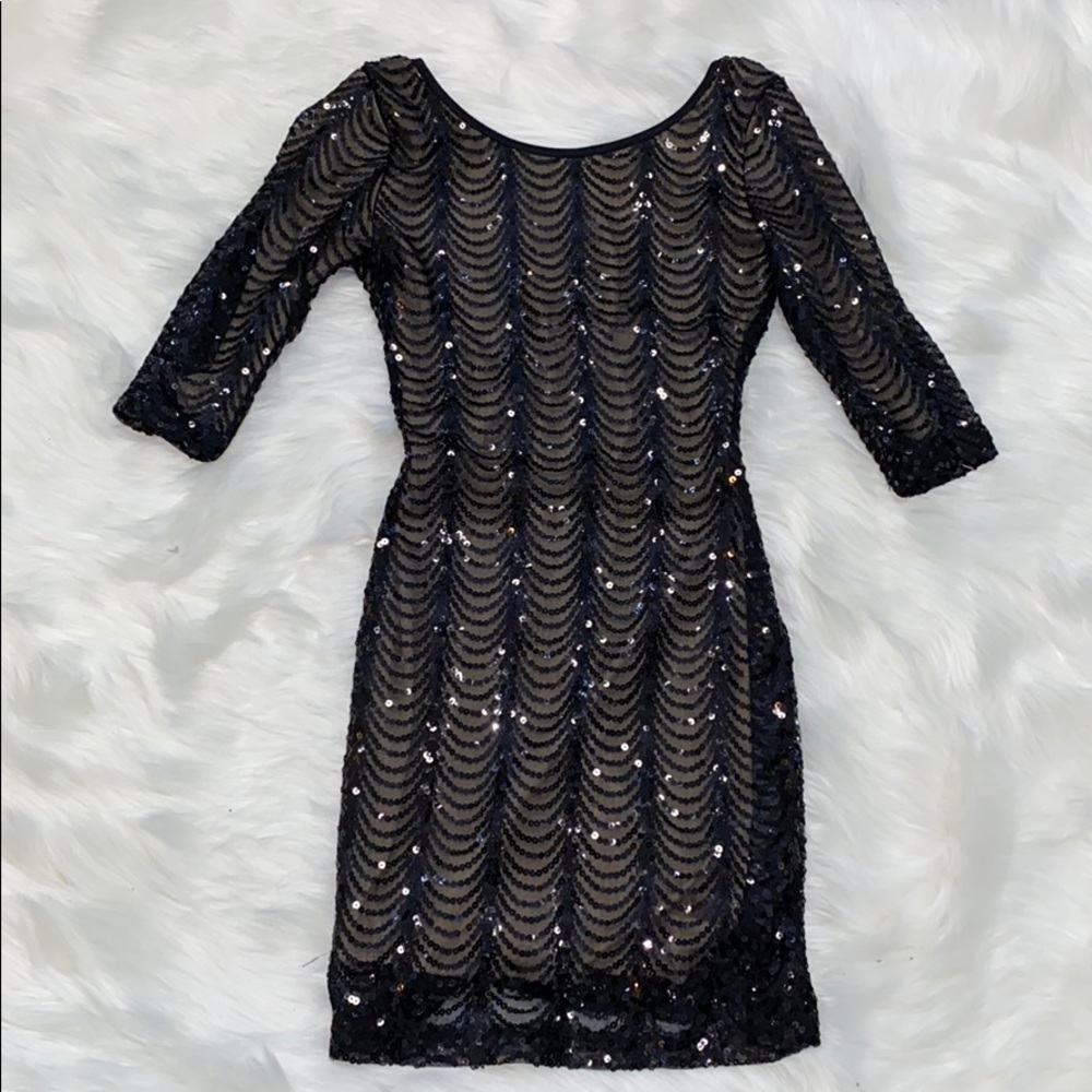 A’gaci Black Sequin Dress